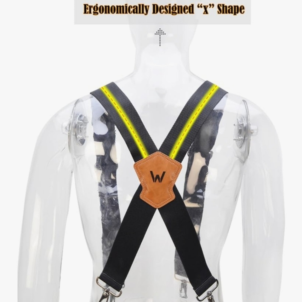 WELKINLAND 2Inch Men's Heavy Duty Suspenders w/Hooks